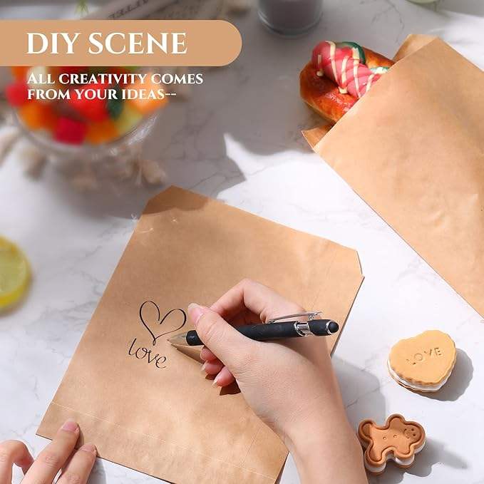 Oil-proof Food Packaging Paper Bag Made of Kraft Paper Suitable for Baking Food Grade Oil-proof Paper Bag