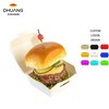 Mini Burger Box Disposable White Paper Takeout Box with Hinged Lid, Perfect for Appetizers or Desserts Burger Box