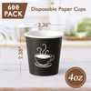 Small Disposable Espresso Cups Custom Logo Single Wall Paper Cups for Hot/Cold Drinks for Parties Picnics Trips Events
