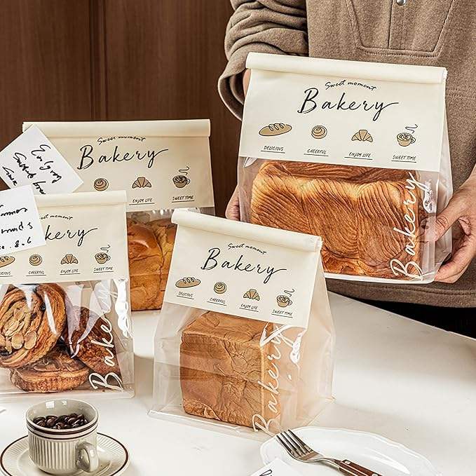 Bread Paper Bag with Window Suitable for Bread Food Storage Bags Biscuits Snacks Custom Bread Bags