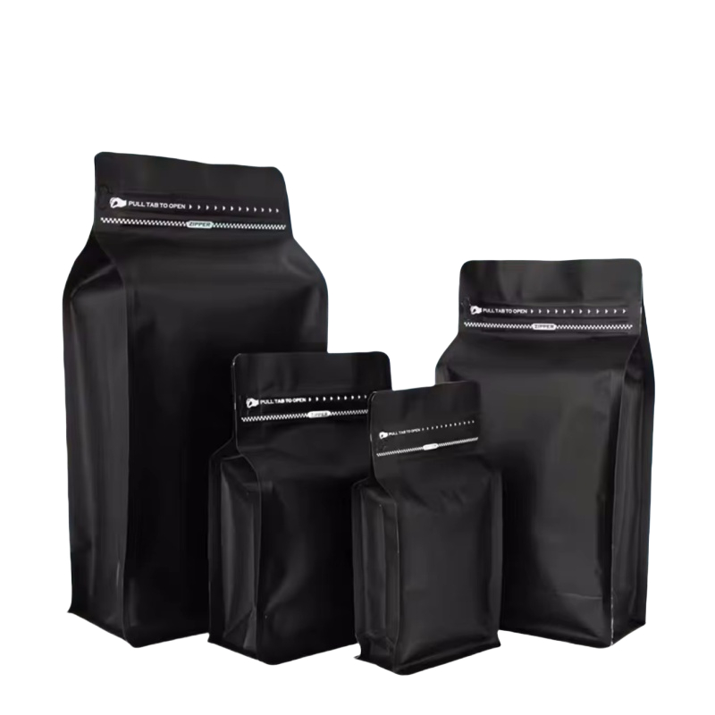 High Quality Square Pouch Durable PE Ziplock Coffee Packaging PET Paper for Various Foods Sugar Coffee Bags