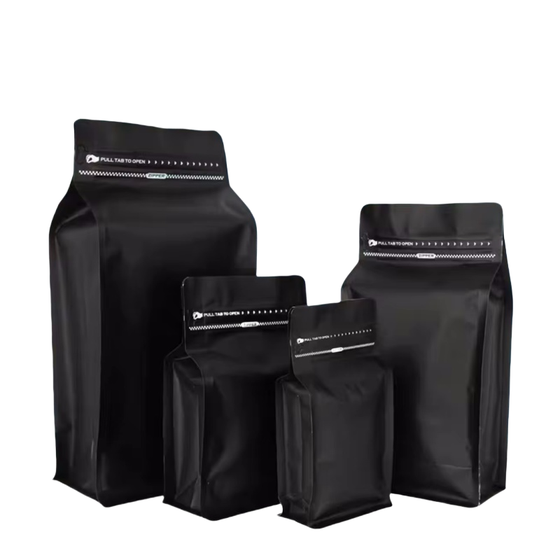 High Quality Square Pouch Durable PE Ziplock Coffee Packaging PET Paper for Various Foods Sugar Coffee Bags