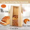 Paper Bread Bags With Window for Homemade Bread Tin Label Baking Bag for Packing and Storage of Baked Goods Custom Bread Bags