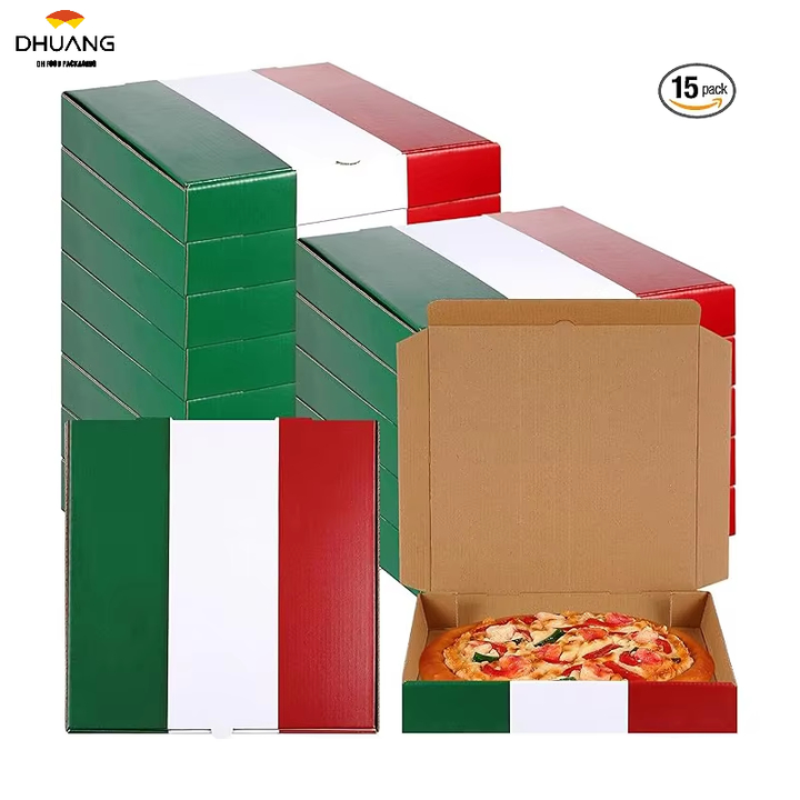 Italian-themed Cardboard Pizza Box Take Out Container Party Supplies Restaurant Bakery Gift Box Custom Pizza Boxs