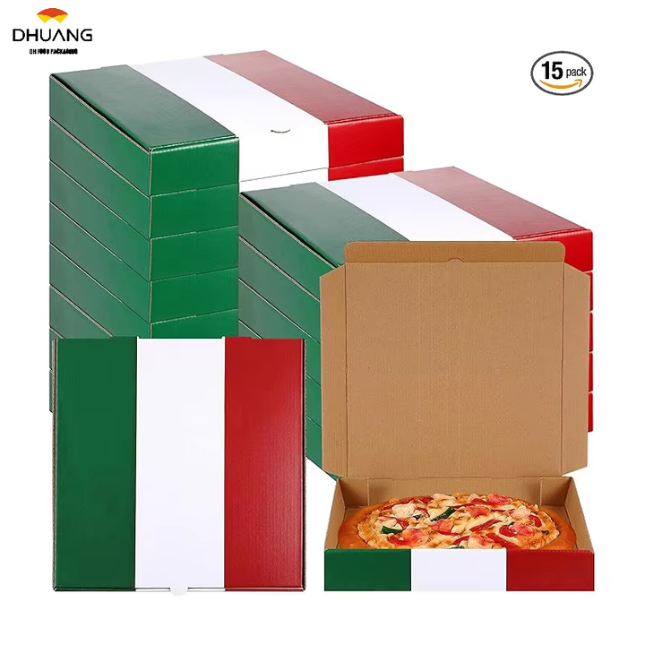 Italian-themed Cardboard Pizza Box Take Out Container Party Supplies Restaurant Bakery Gift Box Custom Pizza Boxs