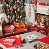 Packs of Christmas Party Supplies Christmas Plates, Paper Food Trays, Paper Food Boats, Licensed Food, Condiments, Carnival