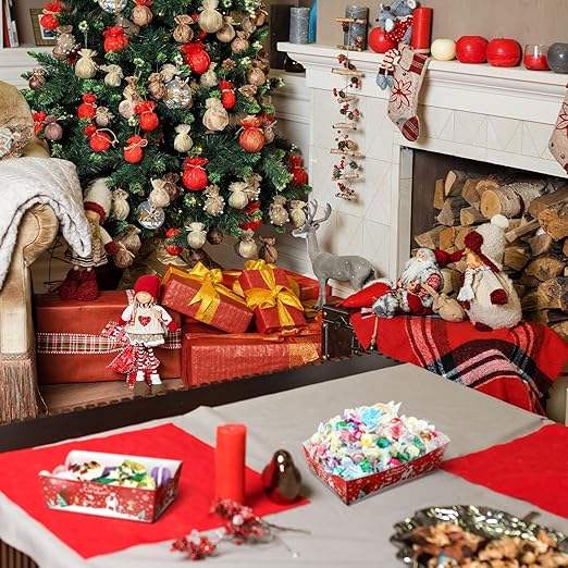 Packs of Christmas Party Supplies Christmas Plates, Paper Food Trays, Paper Food Boats, Licensed Food, Condiments, Carnival