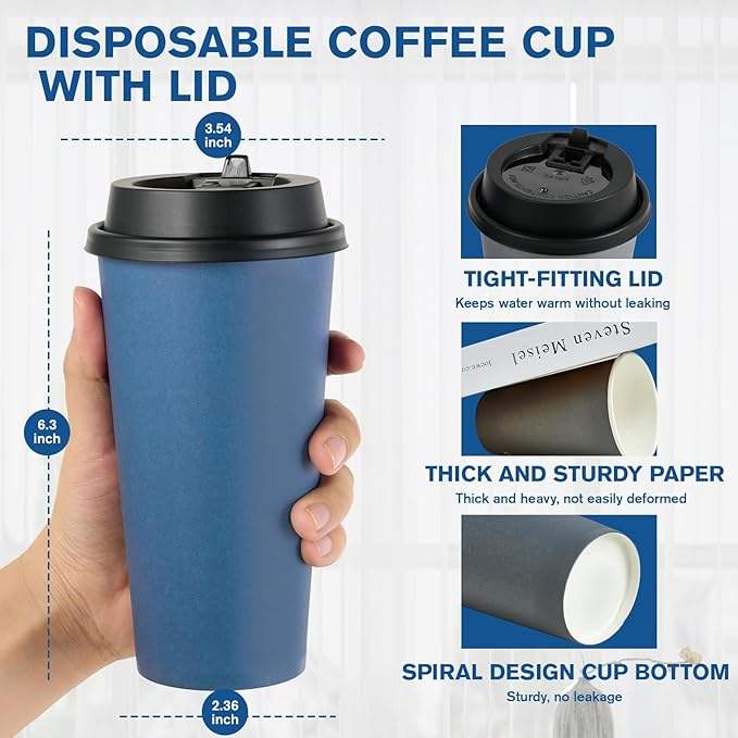 The Disposable Coffee Cup Insulation Layer Is Suitable for Leak-proof LIDS and Cups of Hot and Cold Drinks
