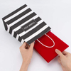 Gift Shopping Striped Black Paper Retail Party Boutique Grocery Store Custom Paper Bags