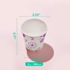 Customized LOGO Disposable Drinking Cup for Parties Picnics and Trips with Purple Flower Pattern Paper Cup