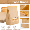 Toast Bag with Window Brown Paper Bagel Bread Bag for Sandsich Cookies Custom Bread Bags