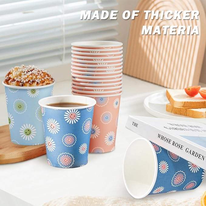 8 oz Disposable Paper Cups Hot Cold Drink Paper Drinking Cups Paper Coffee Cup