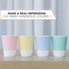 80 Sets of 12 oz Disposable Coffee Cups with LIDS Resealable LIDS Prevent Leaks Travel Insulated Hot Drink Cups