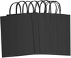 Black Paper Gift Bag with Handle Bulk Candy Retail Bag for Birthday Wedding Elegant Black Color Shopping Bag