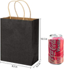 Wholesale Black Eco-Friendly Paper Bag with Handle for Crafts Rice Lunch Candy Packing Featuring Ribbon Accessory Gift-Giving