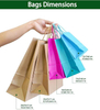 Bronzing Gold Logo Gift Bags Small Kraft Paper Matte Gold Finish Handles Recycled Materials Offset Printed Surface for Craft Use