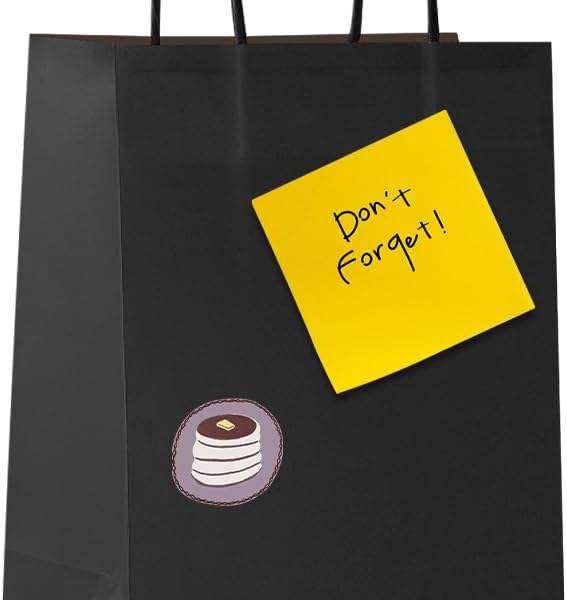 Gift Bags Black Kraft Paper Bags Handle Bulk Take-out Grocery Retail Shopping Businesses and Parties