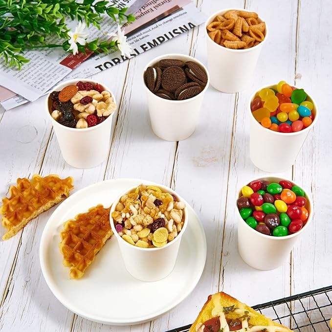 White Bathroom Small Capacity Mouthwash Cup Hot and Cold Drink Cup for Home School Office and Restaurant Use Paper Cup