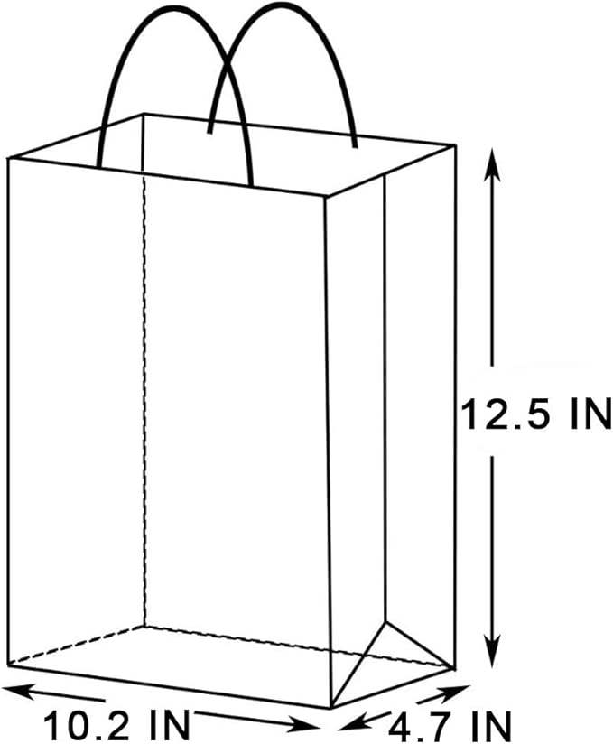 Coral Pink Large Kraft Paper Bag with Handles Recycled Materials Offset Printing for Logo for Crafts or Gifts