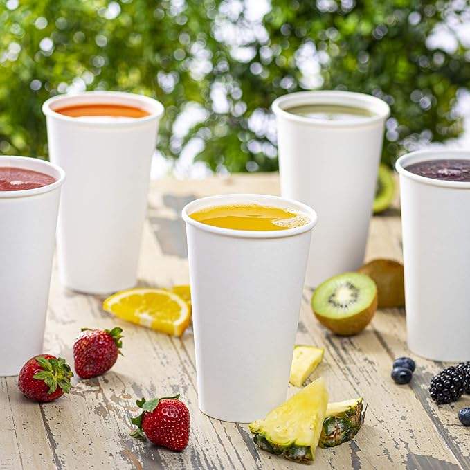 Disposable White Paper Cups for Eco-friendly Hot Beverages Available for Customization and Printing Coffee Cup