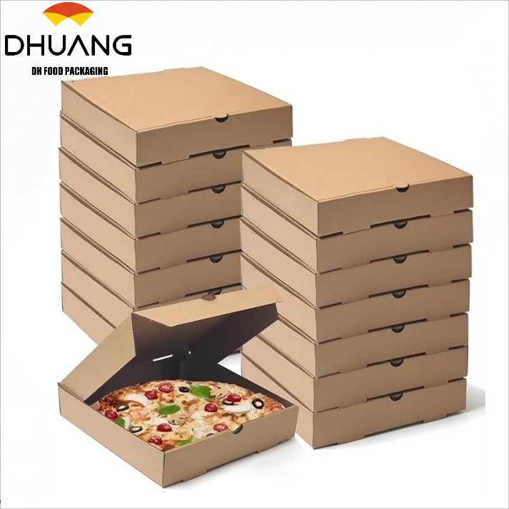 Brown Kraft Corrugated Mini Pizza Box for Personal Small Pizzas Custom Pizza Boxs