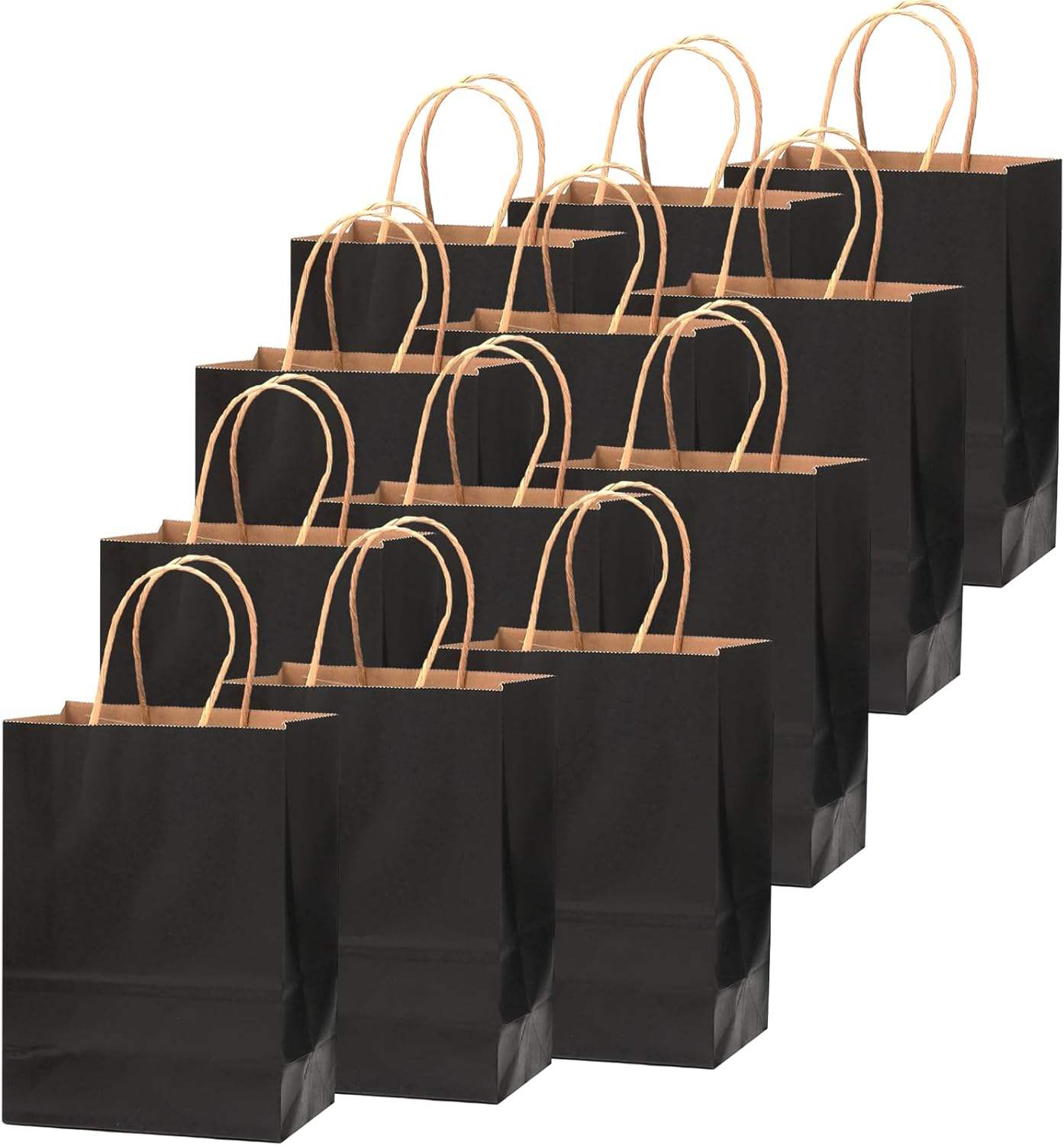 Black Kraft Paper Bags Can Be Customized in a Variety of Sizes Can Be Customized Pattern logo Retail Bags Shopping Bag
