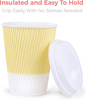 Disposable Coffee Mug with Lid 12 oz to Go Coffee Mug with Resealable Lid for Travel-insulated Hot Drinks Coffee Cup