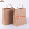 Brown Paper Gift Bag with Handle in Bulk Ideal for Shopping Birthdays Weddings Merchandise and Business Parties