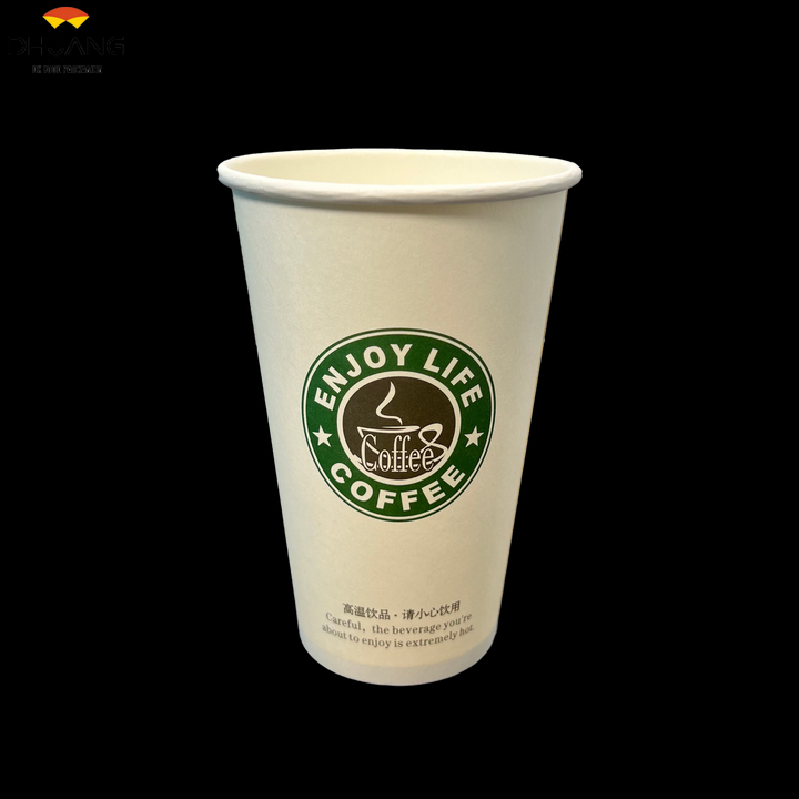 Wholesale Disposable Paper Cups Customized Logos Single-layer or Double-layer Hot and Cold Drinks Paper Cup
