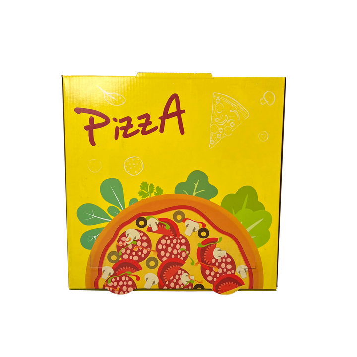 Wholesale Design logo Eco-friendly Clamshell Baking Restaurant Safe Cardboard Corrugated Kraft Custom Pizza Box