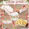 Food Trays Plaid Lights Nutcracker Disposable Christmas Paper Boat Nachos Hot Dog Party Supplies (Bright, Holiday Lights)