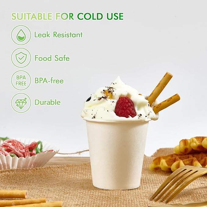 Paper Cups Disposable Bathroom Gargle Espresso White Paper Cups for Parties Trips and Events Paper Cup