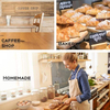 Custom Brown Paper Bread Bag Set Window for Baked Goods Storage Craft 40 Label Sealing Stickers Custom Bread Bags