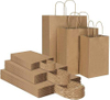 Biodegradable Compostable Leakproof Food Grade Flat Bottom Brown Kraft Paper Bag Lunch Bags for Food Cookies Sandwiches