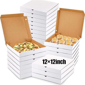 White Art Paper Pizza Boxes Salad Bowls Customizable Cardboard for Homemade Pizzas Candles Crafts Gifts Embossed Handling
