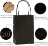 50Pcs Black Gift Bag Paper Shopping Recyclable CUSTOM Kraft Paper Bag Retail Party