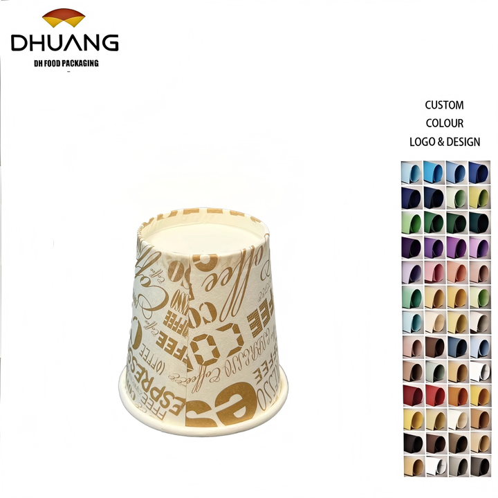 Disposable White Paper Coffee Cups Hot/Cold Beverage Drinking Cups for Parties Picnics Travel Events