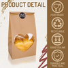 Homemade Bread Storage Bag with Heart Window and 30 Decal Kraft Paper Bread Bags Custom Bread Bags