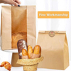 A Brown Paper Bag with a Window for Bread Storage Food Packaging for Storage Sealed Label Custom Bread Bags