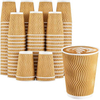 Custom Disposable Corrugated Wall Insulated Cup Without Cover