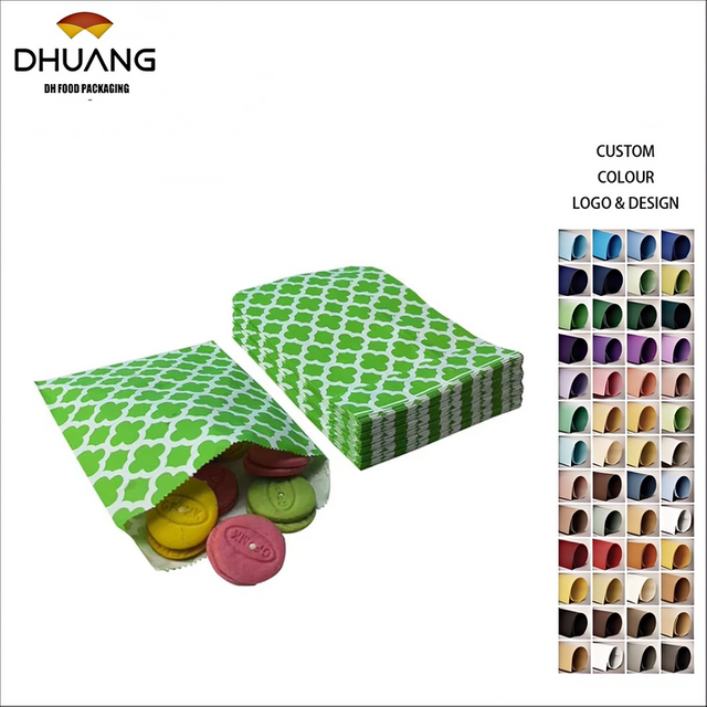 Flat Paper Treatment Bag Black Greaseproof Baking Cookie Paper Bag Candy Chocolate Pastry Oil-proof Paper Bag