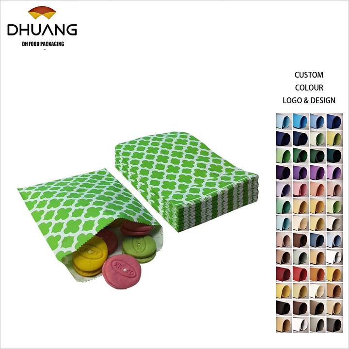 Flat Paper Treatment Bag Black Greaseproof Baking Cookie Paper Bag Candy Chocolate Pastry Oil-proof Paper Bag