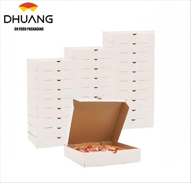 White Corrugated Repeatable to Keep Oven Takeout Packaging Cardboard Fresh Custom Pizza Boxs