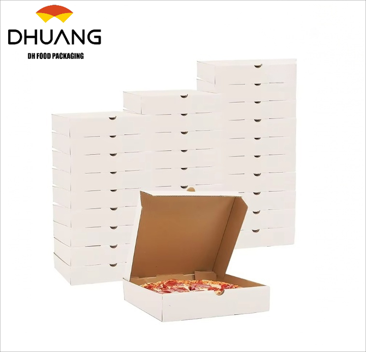 White Corrugated Repeatable to Keep Oven Takeout Packaging Cardboard Fresh Custom Pizza Boxs