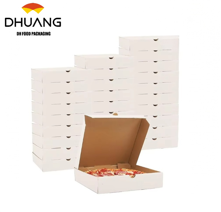 White Corrugated Repeatable to Keep Oven Takeout Packaging Cardboard Fresh Custom Pizza Boxs