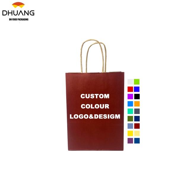 Customized Printing LOGO Hand-held Cowhide Paper Bags Are Available in Multiple Colors and Are Highly Versatile Shopping Bag