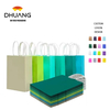 Small Kraft Paper Gift Bag with Handles Different Green Colors Multiple Uses with Custom Logo Shopping Bag