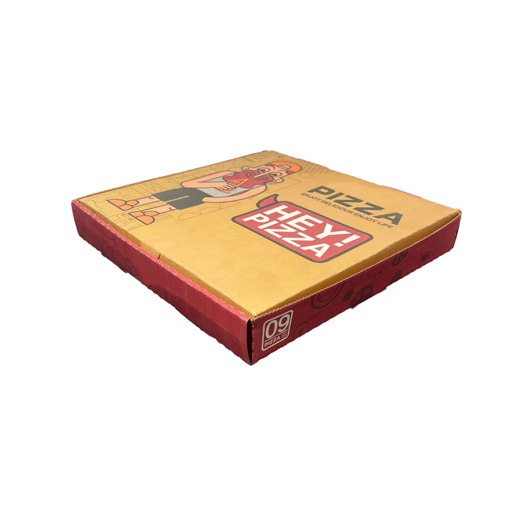 Safe Cardboard Corrugated Kraft Paper for square Pizza Shop Baking Restaurant Party Custom Pizza Box