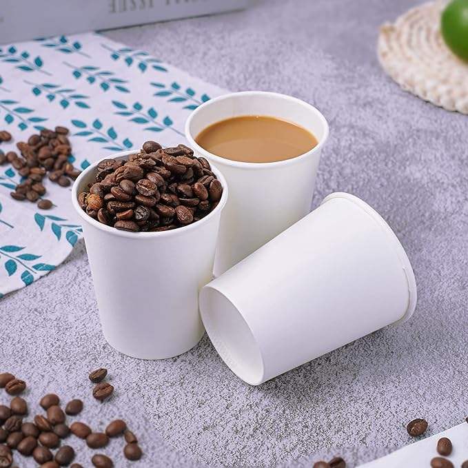 8 oz Paper Disposable Coffee Cups for Hot and Cold Drinks Coffee Shops Offices and Restaurants Coffee Cup