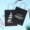 Medium Size Black Kraft Paper Gift Bags with Handles Eco-Friendly for Party Craft Food Packaging for Businesses